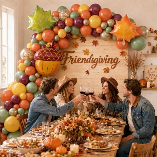 Fall Balloon Garland Arch Kit, Terracotta Burnt Orange Burgundy Balloons - Image 5