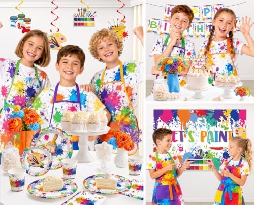 Xynic 145pcs Paint Party Decorations for Art Lovers, Serves 20 - Image 7