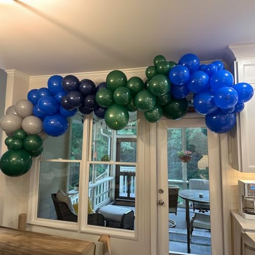 Balloons Green and Navy Blue, 60Pcs 12 Inch Latex Balloons - Image 3