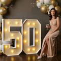 imprsv 50 Marquee Numbers, 3FT Light Up Numbers for 50th Birthday Decor by Letsmakeitimpressive