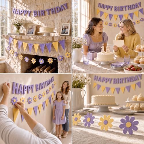 YEOCU Happy Birthday Decorations, No DIY, Pre-Strung 3D Banner - Image 2
