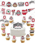 Ohio State Merch Buckeyes Party Supplies, Graduation & Birthday Decor 42 Pc by PartyKandyDecorGifts