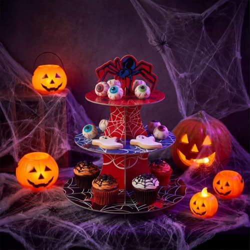 3 Tier Spider Cupcake Stand Spider Birthday Party Decorations - Image 5