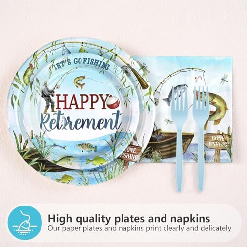 Grencian 96 Pcs Ofishally Retirement Party Decorations,Serves 24 - Image 4