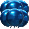 KatchOn Metallic Blue Balloons - Big 22 Inch, Pack of 6, Space Decorations by KatchOn