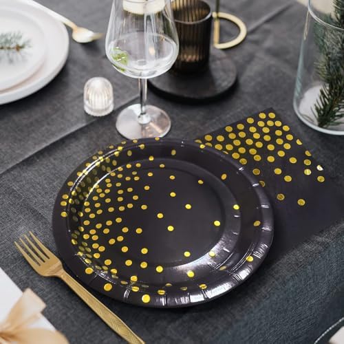 Green Paper Plates and Napkins Party Supplies Serve 35 Guests - Image 4
