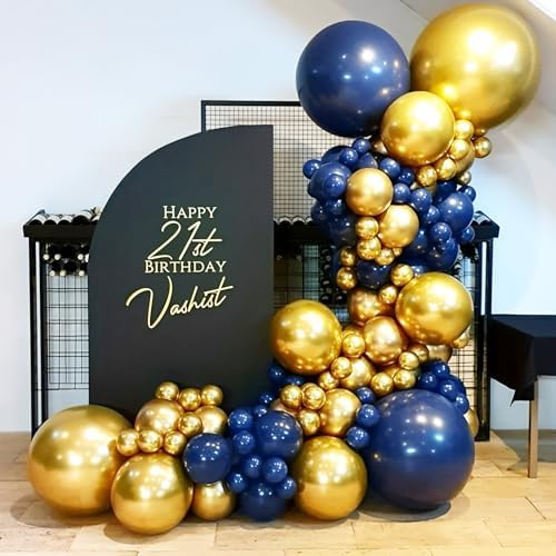 Voircoloria 90pcs Navy Blue Balloons Garland Arch Kit, 18 12 10 5 Inch - Image 5