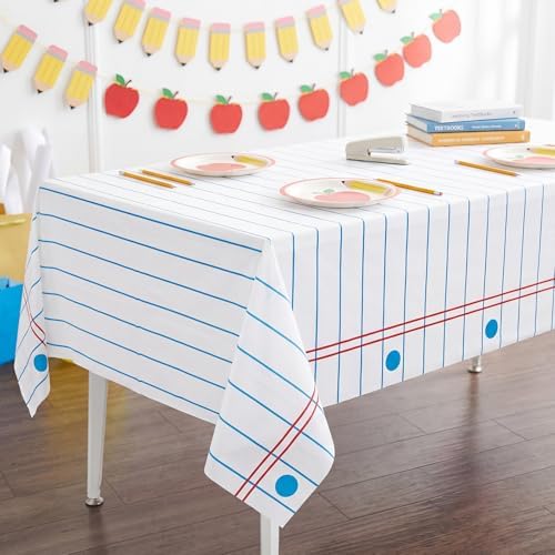 3 Pack Back to School Tablecloths,First Day of School Plastic Table Covers - Image 3