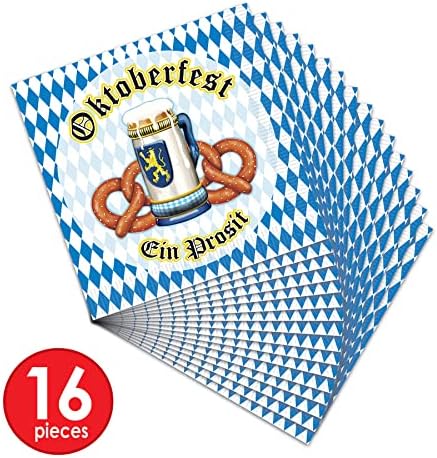 Beistle Oktoberfest Beverage Napkins Bavarian Party Tableware 16 Pack - Image 6