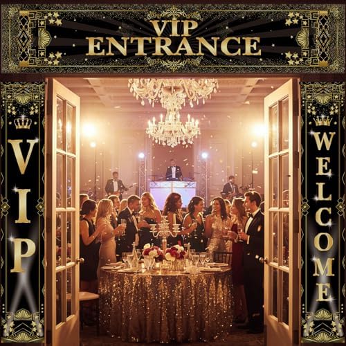 Smoothnovelty 3 Pcs Gold VIP Entrance Banner - Image 6