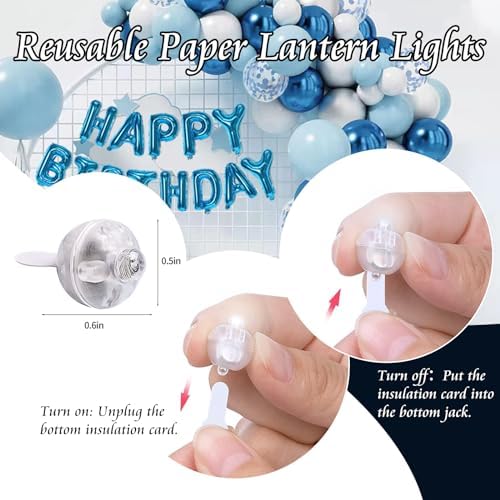 50pcs Balloon Lights Mini LED Lights Round Long Standby Time Ball Lamps for Paper Lantern Birthday Party Christmas Halloween Decoration White Plastic - Image 4