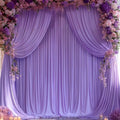 16x10FT Lavender Backdrop Curtains for Wedding Parties, Wrinkle Free Polyester Photography Backdrop Drapes for Wedding Baby Shower Birthday Parties Stage Background Stand Decorations 4x10ft,4 Panels by Partisky