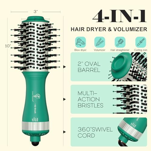 4-in-1 Travel Dual Voltage Blow Hair Dryer Brush - Image 5