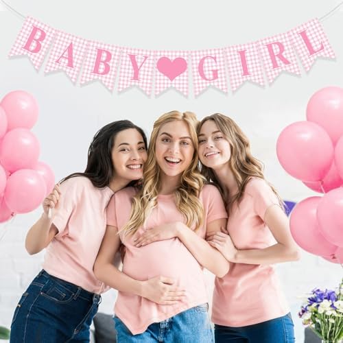 Hahafelt Baby Girl Banner for Baby Shower Decorations, Pink - Image 6