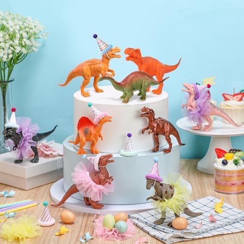Weysat 27 Pcs Dinosaur Cake Toppers Birthday Decorations Animal Theme Set - Image 3