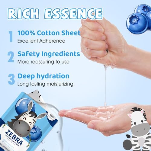 36 Pack Cute Animal Kids Face Mask, Sheet Collagen Moisturizing Face Mask - Image 5