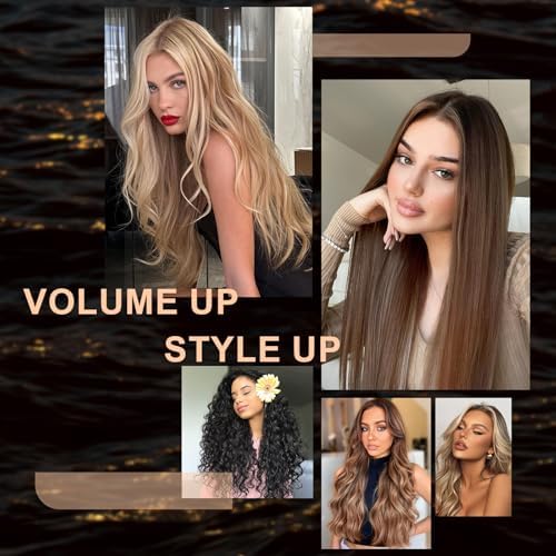 Travel Dual Voltage Blow Hair Dryer Brush 4-IN-1 Portable Mini Hot Air Dryer Straightener & Curler Brush, Titanium Round Blowout Styler Volumizer Tools, 110/240V US/EU/UK Plug for International Travel - Image 6