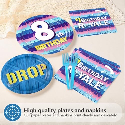 96Pcs 8th Video Game Birthday Party Decorations, Serves 24 - Image 3