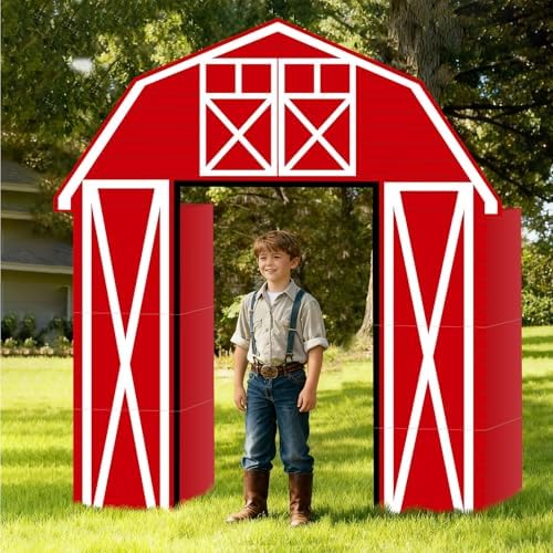 Bucherry 7 Pcs Farm Birthday Party Decor Farm Animal Backdrop by Bucherry
