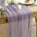 Artoid Mode Grayish Purple Gauze Table Runner 120 Inch 10FT, Seasonal Sheer Kitchen Dining Holiday Wedding Birthday Baby Shower Table Decor for Home Party by ArtoidMode