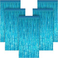 5 Pack 3.28ft x 6.56ft Light Blue Metallic Tinsel Foil Fringe Curtains, Photo Booth Backdrop Party Decorations for Birthday Wedding Baby Shower Graduation Bachelorette New Years by Unknown