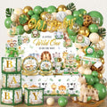 Safari Baby Shower Decorations Decorations, All-in-One Set for 30 Guests by cocomigoPartyHome