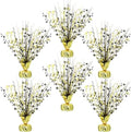 Crowye 6 Pcs Black Gold Foil Spray Centerpieces Wedding Decor, Small Star by Crowye