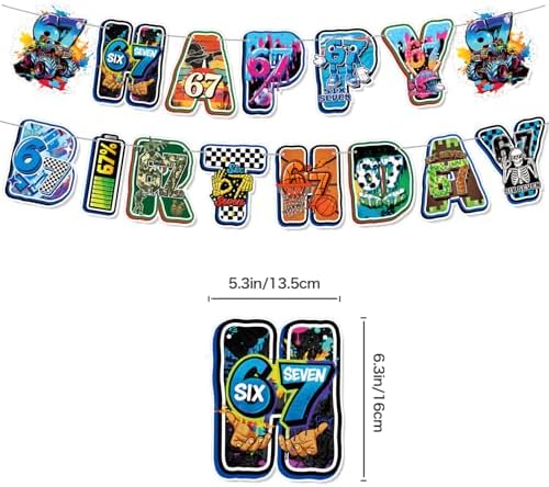 Birthday Decorations for Boys, Hip Hop Graffiti Street Theme Party Supplies with Happy Birthday Banner, Cake & Cupcake Toppers, Balloons, 59" x 39" Backdrop, Ideal for Teens Kids Photo Booth Props - Image 4