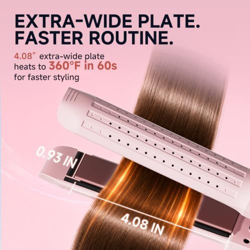 Tideway Hair Straightener,Dual Voltage 1" Ceramic Travel Flat Iron Cool Air - Image 4