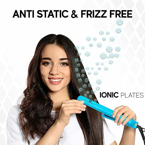 Brilliance New York - 1.25 Inch Diamond Ceramic Flat Iron - Frizz-Free and Anti-Static Ionic Plates - Dual Voltage Flat Iron for Travel - Image 5