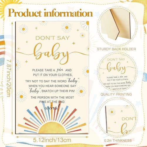 Patelai 321 Pcs Here Comes The Son Baby Shower Decorations Games Supplies - Image 2