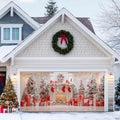 HOMETITUTE Christmas Fireplace Garage Door Cover Banner 13x6ft Fabric by HOMETITUTE