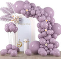 Voircoloria 130pcs Lilac Purple Balloons Garland Arch Kit, 18 12 10 5 Inch by Voircoloria