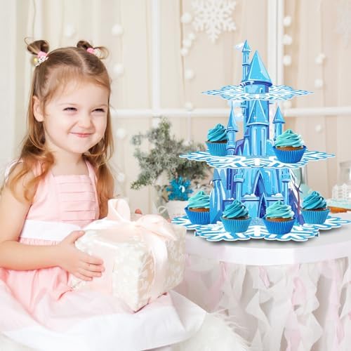 BenLouis 3Tier Frozen Cupcake Stand Birthday Party Decorations - Image 5