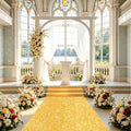 FUHSY Gold Carpet Runner Sequin Aisle Runner Runway Rug for Party 2FT x 15FT Long Sparkly Wedding Runners for Prom Birthday Hallway Aisle Decorations by FUHSY