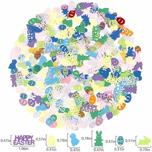 Easter Confetti Bunny Rabbit Egg Chicken Shape Table Scatters Confetti for Easter Decorations Birthday Party Bunny Party Sets - Image 3
