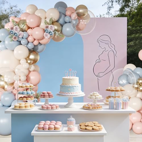 Gender Reveal Pink Blue Balloon Arch Kit Baby Shower Decorations - Image 4
