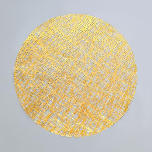 Snowkingdom Gold Placemats Set of 50, Gold Metallic Mesh Glitter Foil Place Mats 13 Inch Round Disposable Doilies for Dinning Table Fall Wedding Birthday Party Thanksgiving Christmas Decorations - Image 3