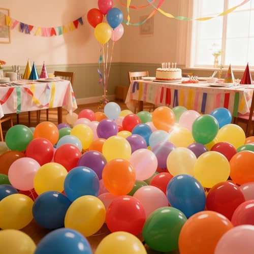 400 Pack Rainbow Balloons - 5 Inch Assorted Colors Mini Latex Helium Balloons Bulk (12 Kinds) - Image 7