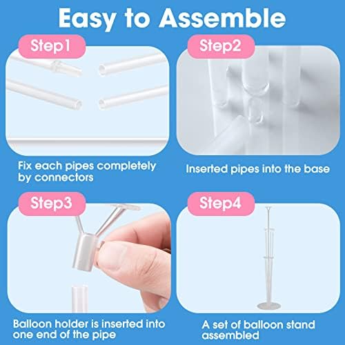 Voircoloria Balloon Stand Kits for Table Birthday Party Decorations, 2 Sets - Image 4