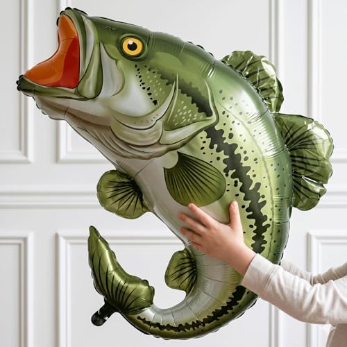 Sea ​​bass tuna Fish Balloons Banner Fishing Balloons Banner Ofishally One Birthday Fishing Party Decoration Gone Fisherman Theme Birthday Decor - Image 3