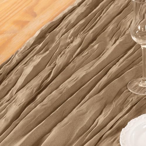 DeZerlor Nude Cheesecloth Table Runners 10 Pack Fall Runners - Image 4