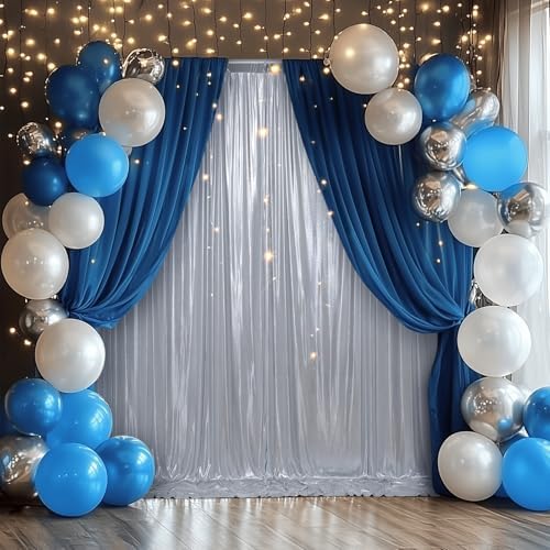 Outpain Thick 30 ft x 10 ft Silver Sequin Backdrop Curtain for Parties, Wrinkle Free Glitter Photo Backdrop Drapes 6 Panels 5x10ft Silver Back Drop Cloth for Wedding Christmas Photography Background - Image 5