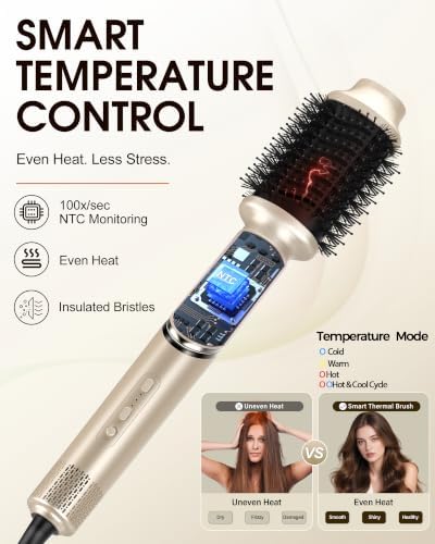 6-in-1 Hot Air Brush & Hair Dryer, 110,000 RPM High-Speed Ionic Blow Dryer - Image 5