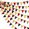 Red Black Gold Party Decorations Metallic Fabric Triangle Pennant Banner Flag Bunting Garland for Graduation Birthday Anniversary Pirate Poker Casino Las Vegas Christmas Holiday Party Supplies by pinkblume