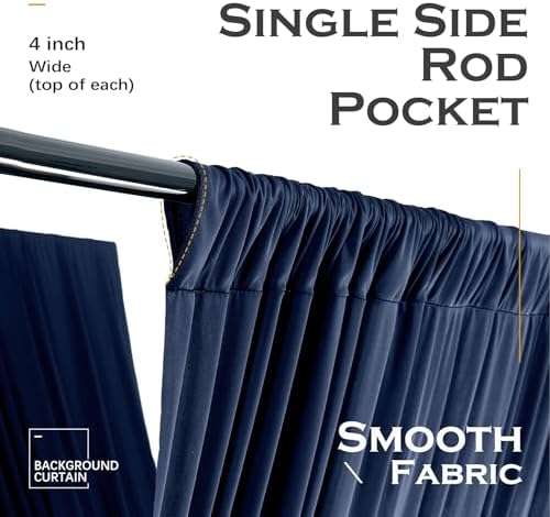 10ftx40ft Navy Blue Ceiling Curtain for Wedding Parties - Image 5