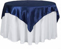 BalsaCircle 10 pcs 72x72 inch Navy Blue Square Tablecloth Satin Fabric Overlays Linens | Table Cloths Cover for Wedding Party Banquet Reception Events Decoration Kitchen Dining Events Kitchen Dining by BalsaCircle