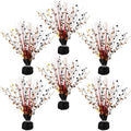 Crowye 6 Pcs Black Orange Metallic Foil Spray Centerpieces Wedding Decor by Crowye