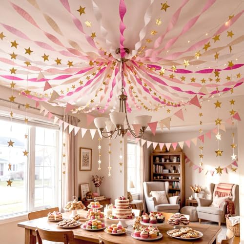 Frienda 14 Pcs Pink Party Decorations Set for Fancy Birthday Party - Image 6