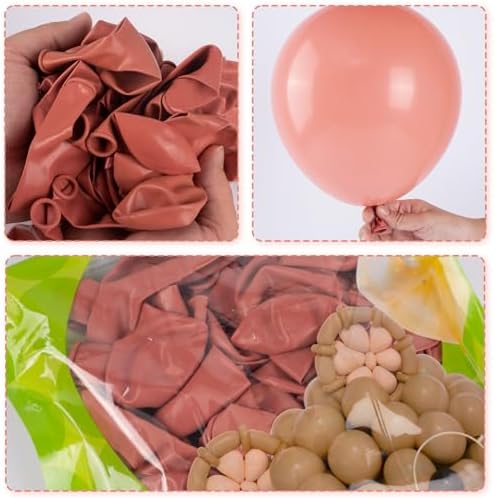 PartyWoo Dusty Pink Balloons 50pcs Dusty Rose Boho Netural Pink Color - Image 3